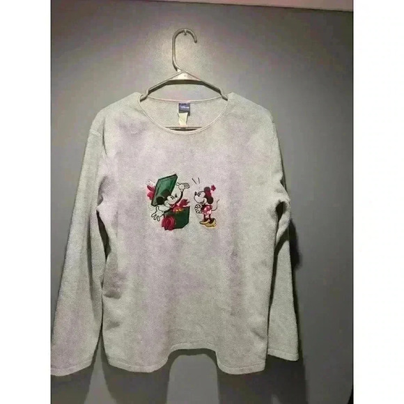 Vintage Disney Adult Embroidered Sweatshirt Mickey Minnie Mouse Present Gift - Picture 1 of 5